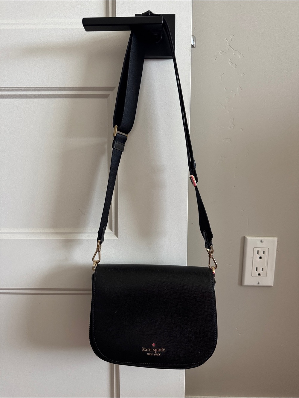 kate spade Black Saffiano Crossbody Bag with Gold Hardware - Picture 5 of 5